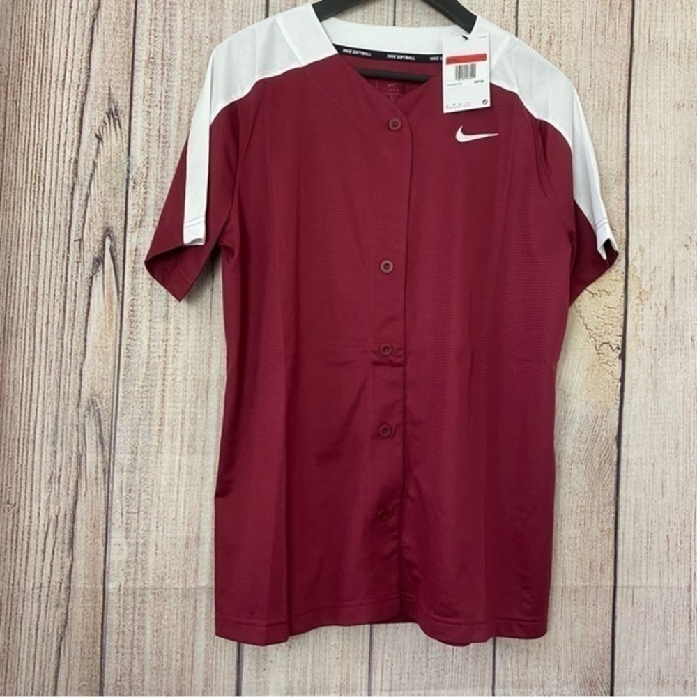 Nike Womens Button Front softball jersey size large